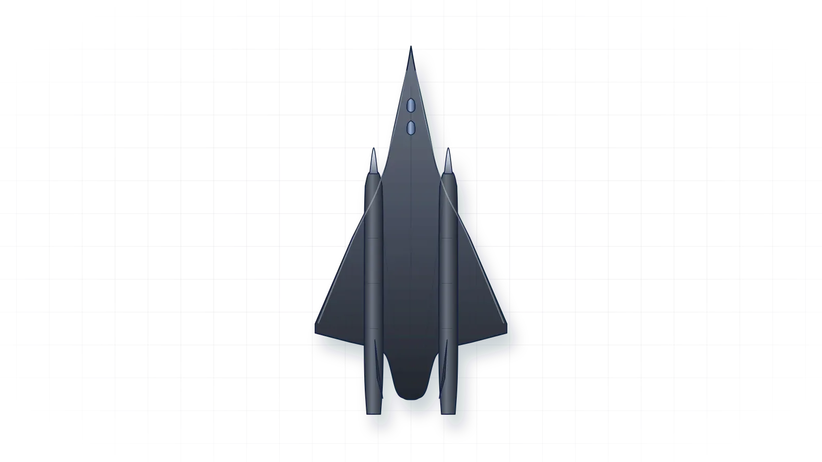 Lockheed SR-71 Blackbird drawn as a collector's print: spy plane with two turbojets, in a plain finish with no markings