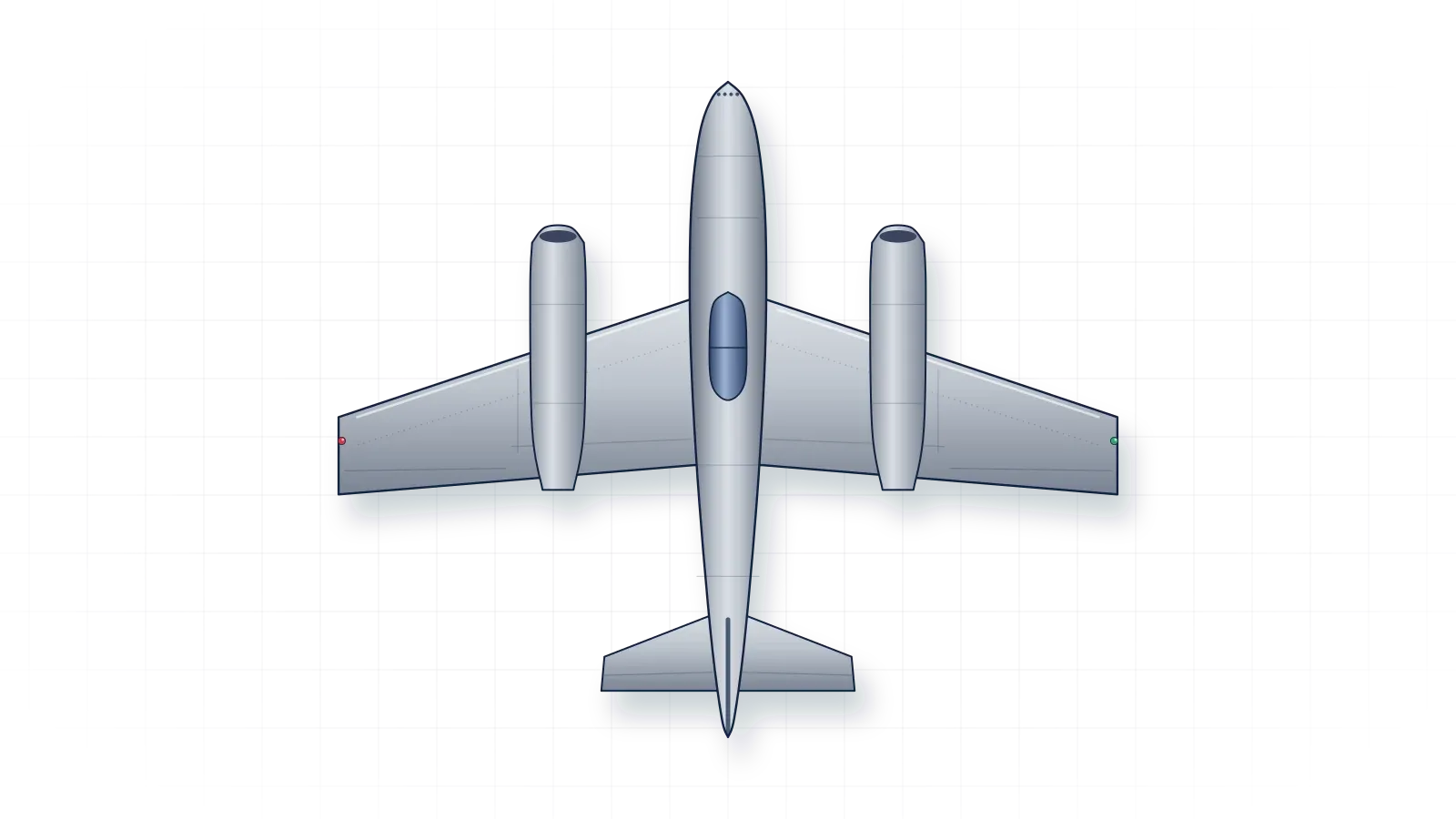 Messerschmitt Me 262 drawn as a collector's print: jet fighter with two turbojets, in a plain finish with no markings